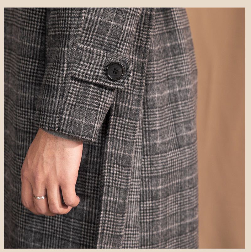 Men's Wool Warm Mid-length trench Coat