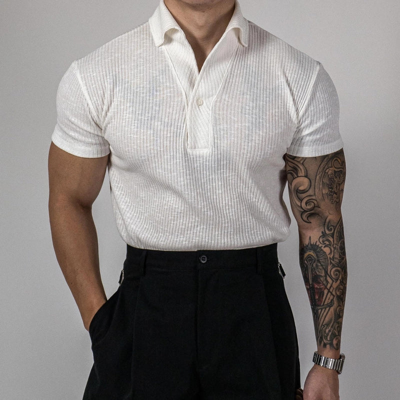 Thread Short-sleeved Polo Shirt