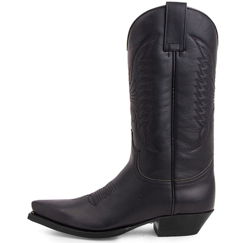 Men's And Women's Embroidered Pointed High Heel Western Cowboy Boot