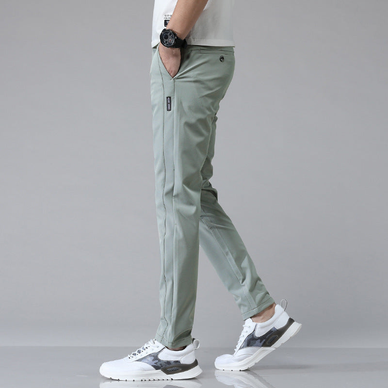 Summer Thin Ice Silk Smooth Stretch Casual Pants