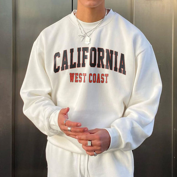 Men's Letter Printed Long Sleeved Sweater