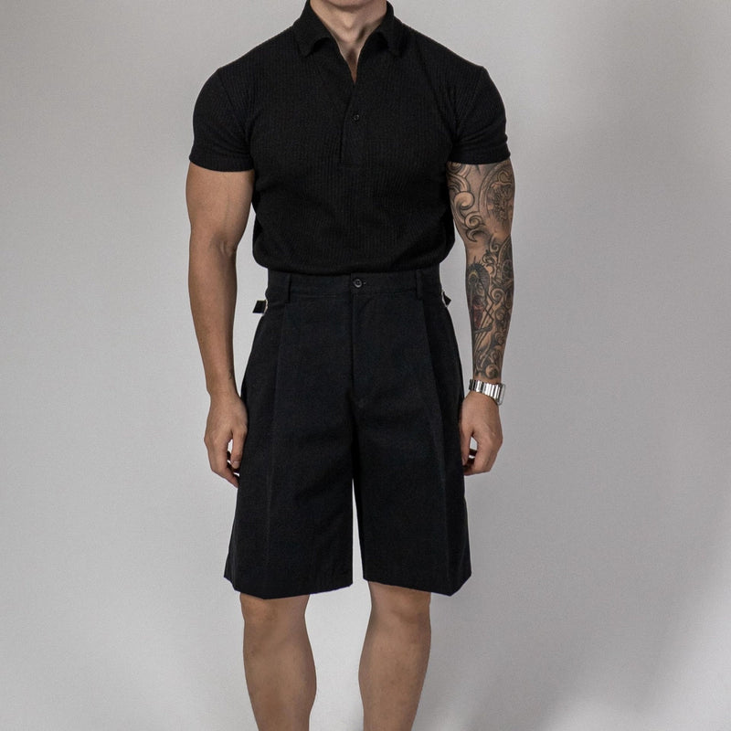 Thread Short-sleeved Polo Shirt