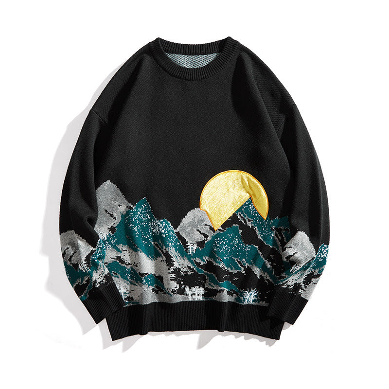 Sweater Men's Loose Pullover Casual Sweater Coat