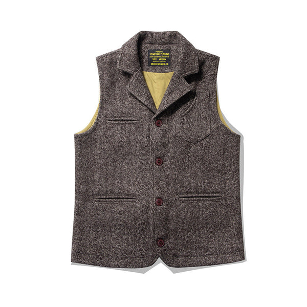 Retro British Style Coarse Wool Coat