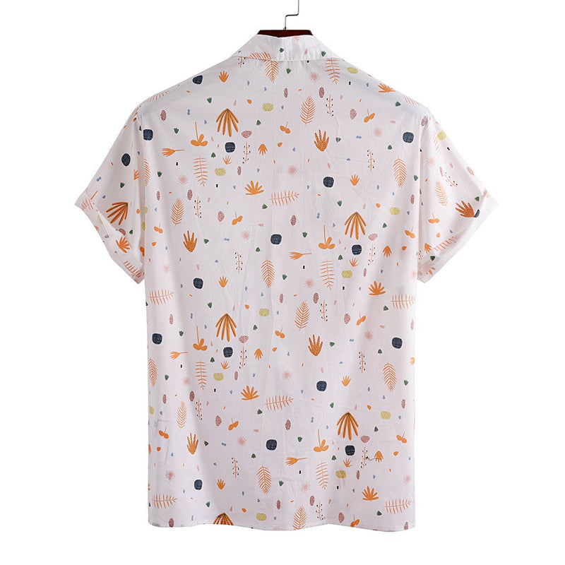 Printed shirt with short sleeves