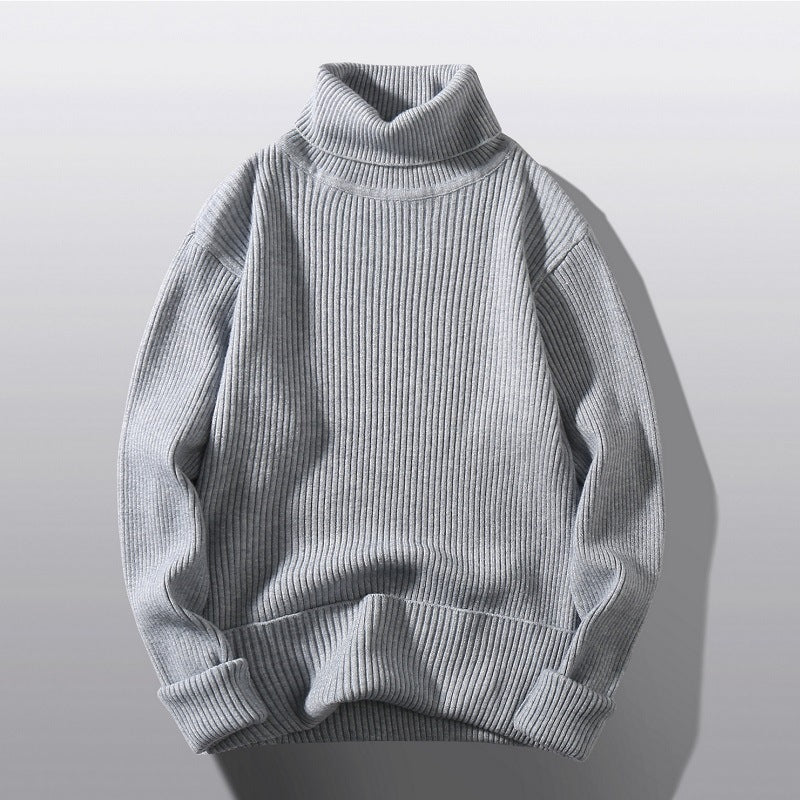 Loose And Simple Bottoming Striped Knitwear