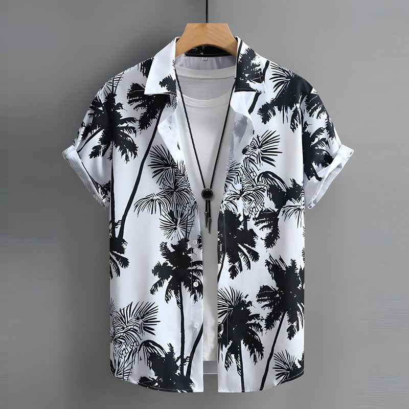 Hawaiian Men's Summer 3D Printed Short-sleeved Shirt