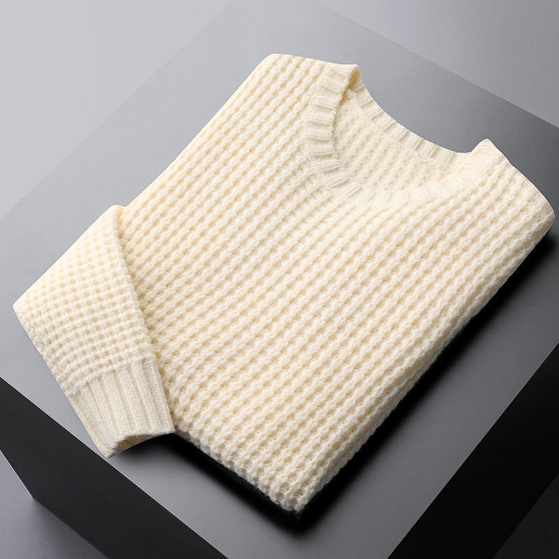 Spring And Autumn Round Neck Sweater For Men