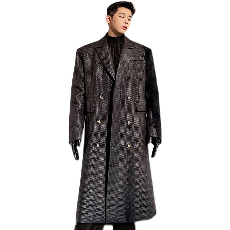 Knee-thick Windbreaker coat