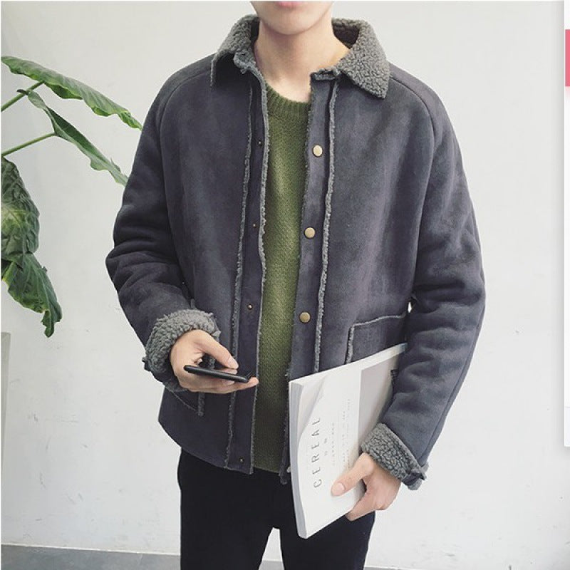 Lamb wool plus fleece padded jacket