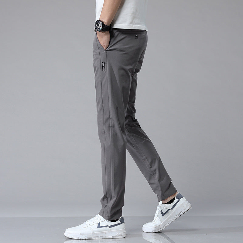 Summer Thin Ice Silk Smooth Stretch Casual Pants
