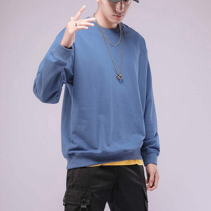 Round neck casual pullover sweater