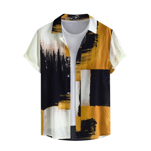 Men's Casual Printing Short Sleeve Shirt