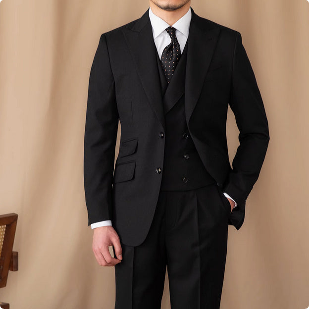 Three-piece Business Pure Color Wool suit
