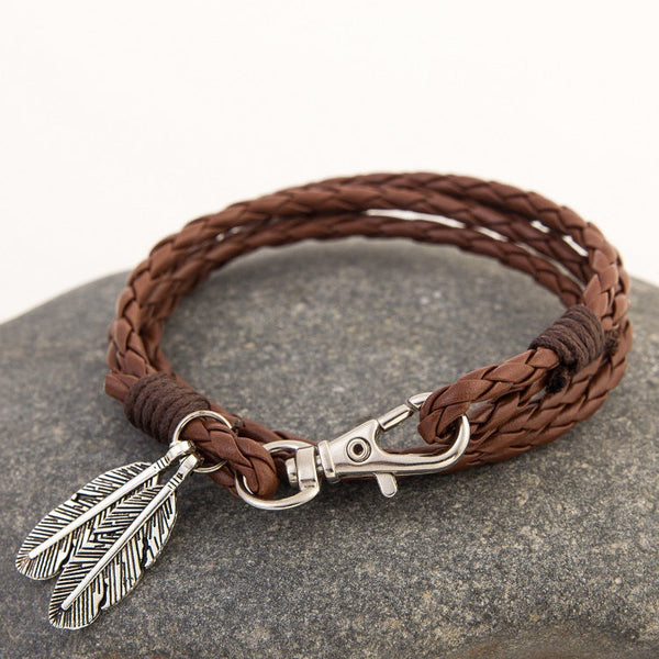 Leather Charm Friendship Bracelet