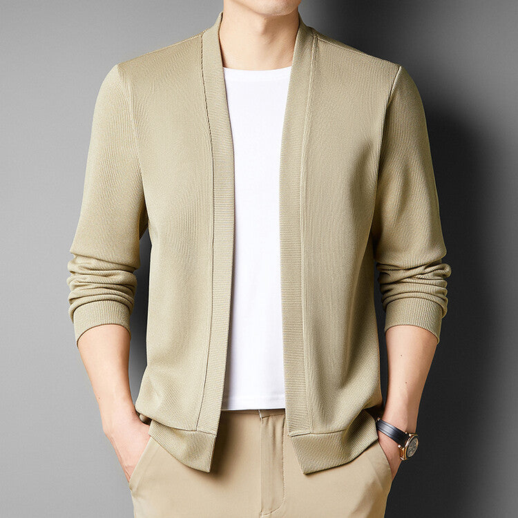 Two-piece Men's Long-sleeved Knitted Cardigan sweater