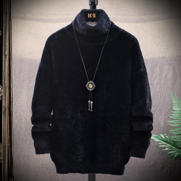 Mink High Collar Sweater Men's