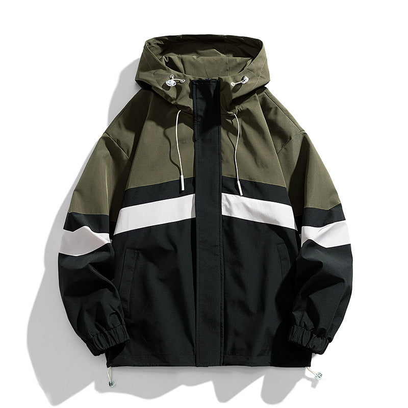 Men's Colorblock Hooded jacket