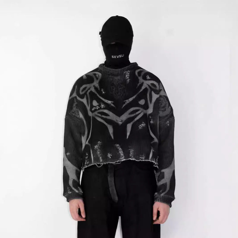 Ripped Street Tide European And American Men's And Women's Sweaters