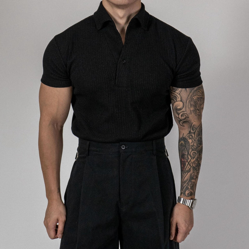 Thread Short-sleeved Polo Shirt