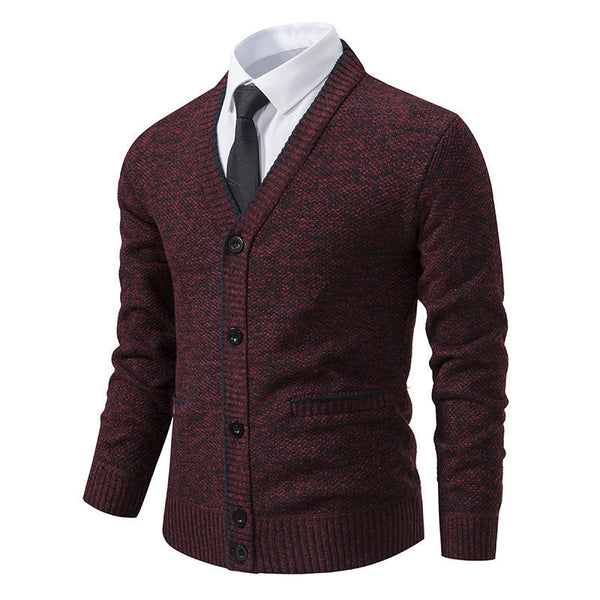 Casual Fleece-lined Cardigan Long Sleeve Sweater