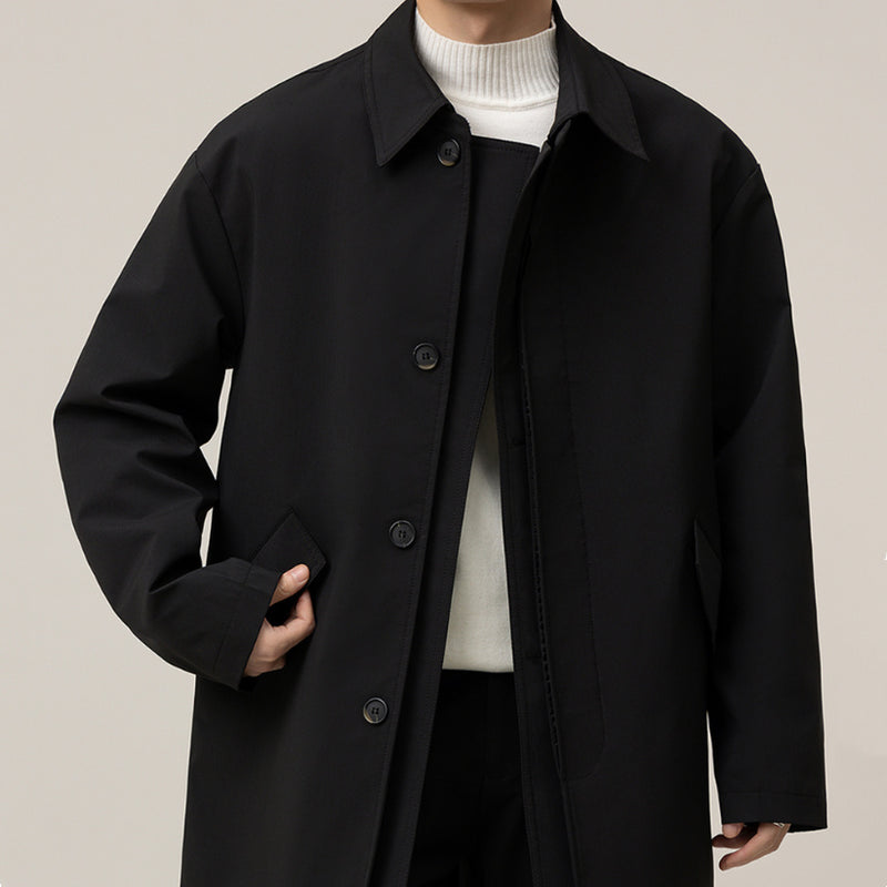 Mid-length Men's Duster Casual Loose Jacket