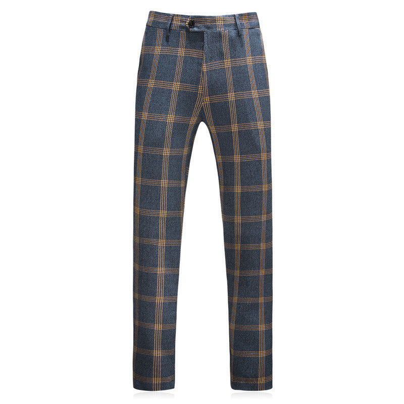 Men's Business plaid Dress Suit Set