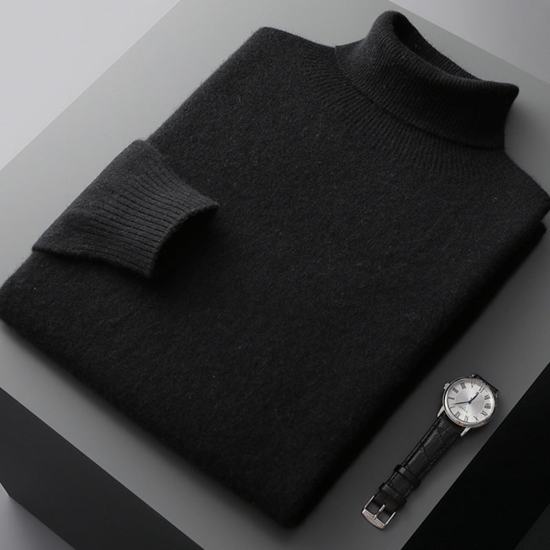 Men's High Lapel Pullover Autumn And Winter Loose Knitted sweater