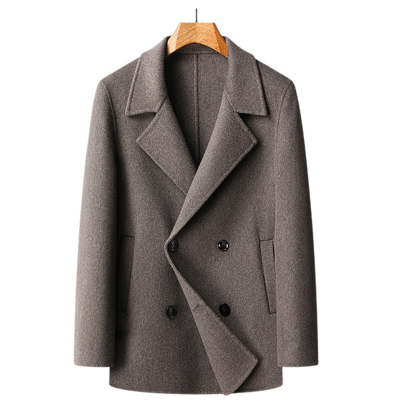Handmade Woolen  Double Breasted Coat