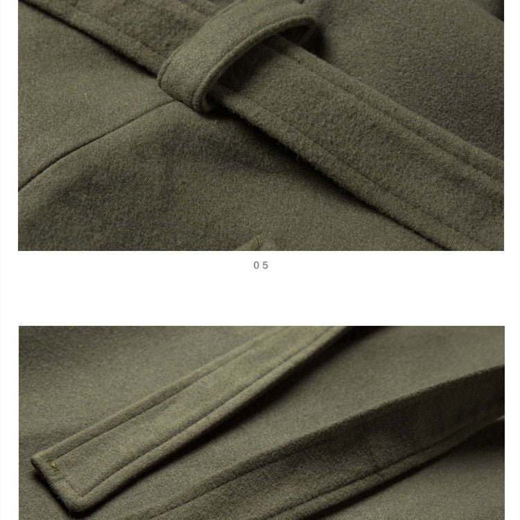 Men's Loose Thickened Warm Long trench Coat