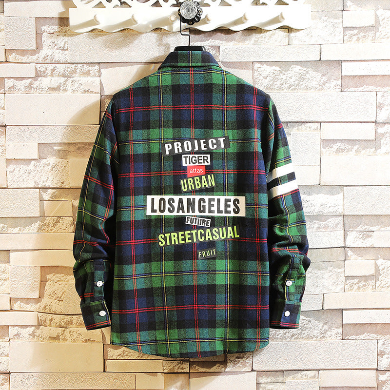 Plaid Shirt Men's Long-sleeved Casual Shirt