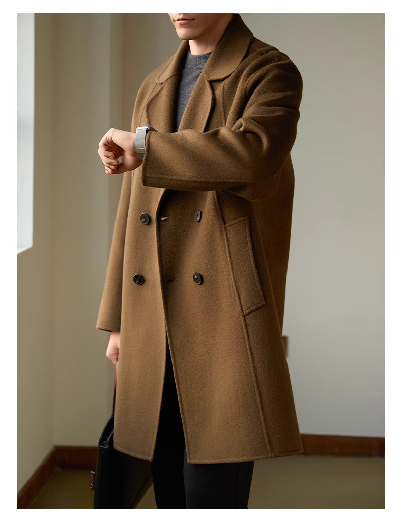Double-sided Mid-length Woolen Thick Coat