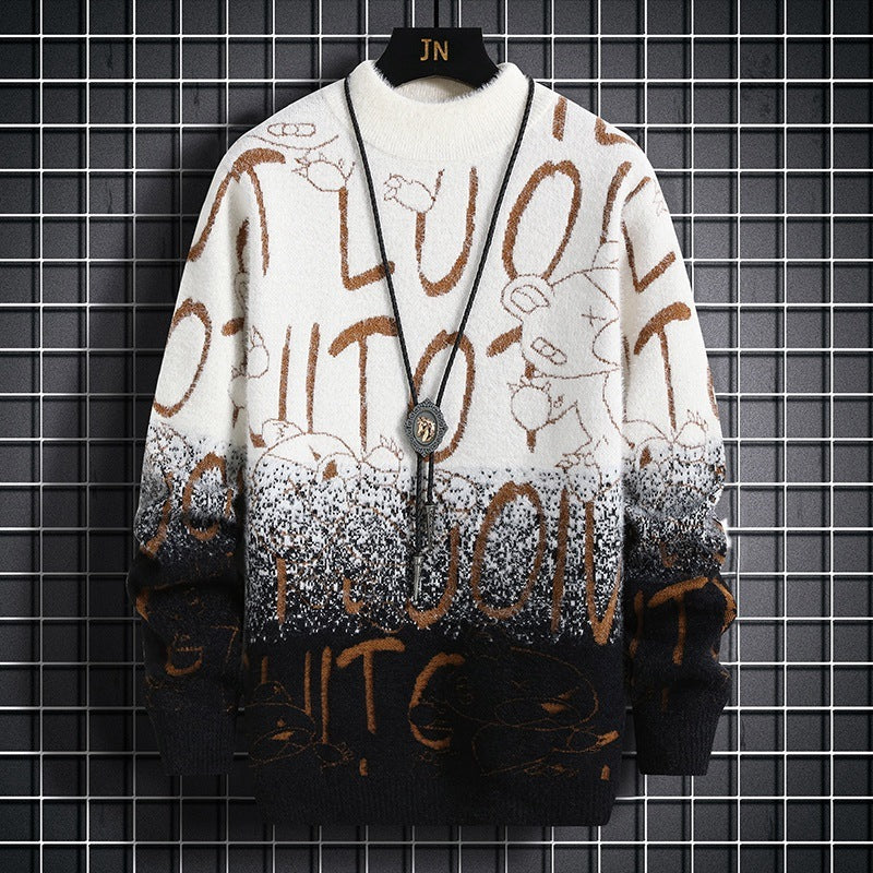 Mink Fur Fleece-lined Thickened Bottoming Shirt