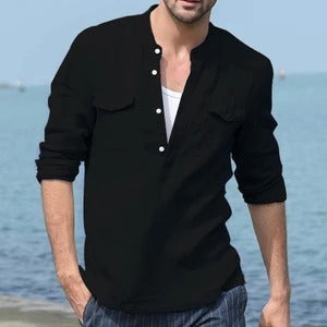 Long sleeve cotton shirt men