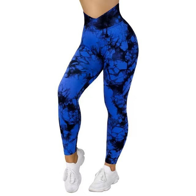 Tie Dye Leggings Women Yoga Pants Push Up Sport Fitness Running Gym Leggings