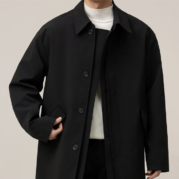 Mid-length Men's Duster Casual Loose Jacket