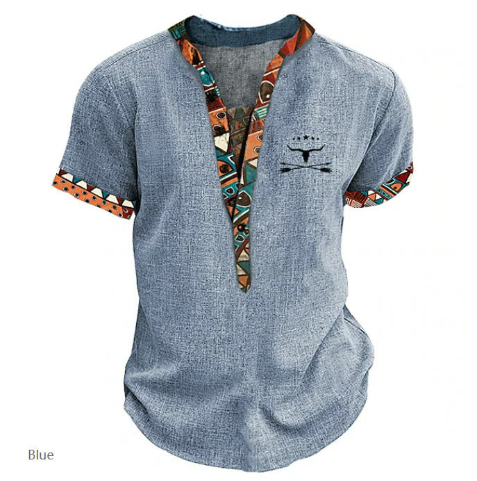 European And American 3D Printed Shirt