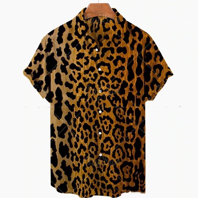 Casual printed short Sleeve summer Shirt Men
