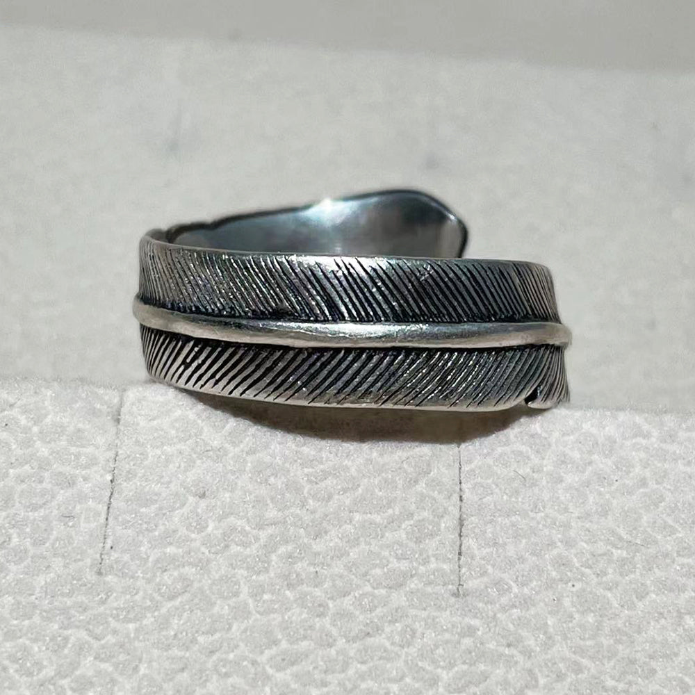 New Punk Feathers Arrow Opening Ring