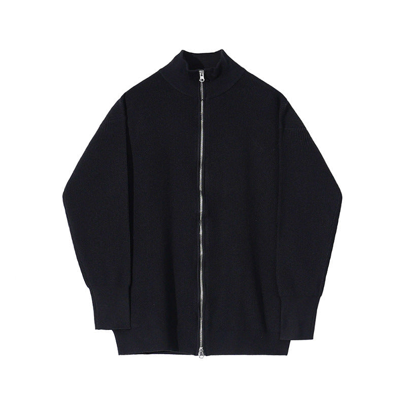 Loose Stand Collar Lazy Mock Neck Sweater