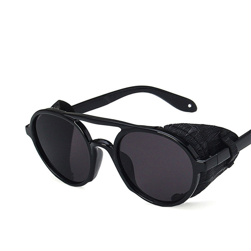 Windproof big frame steampunk sunglasses