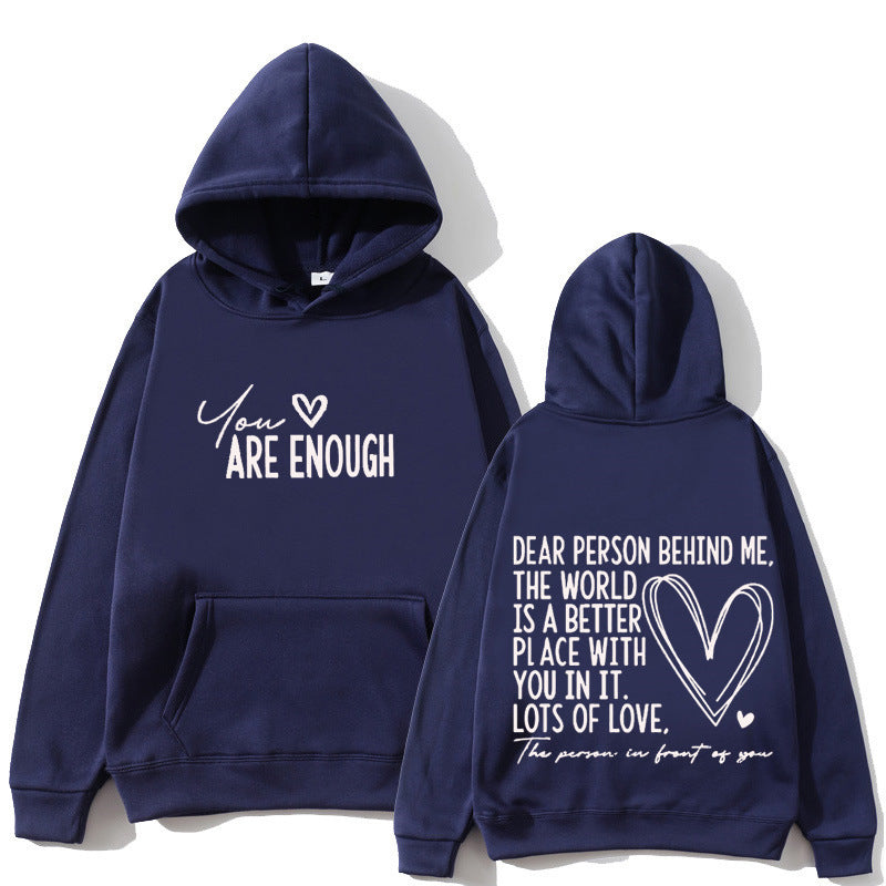 Spring And Autumn Casual Love Letter Loose Men's And Women's Hoodie