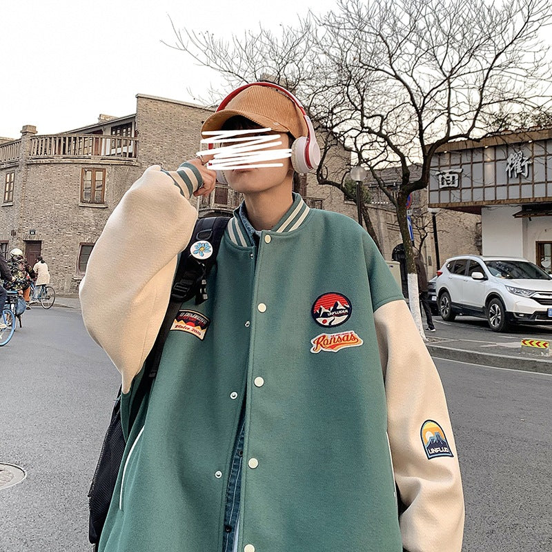 Retro All-match Handsome baseball Jacket
