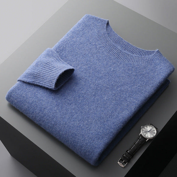 Men's Round Neck Basic Inner Match Thin Middle-aged And Elderly Bottoming Sweater