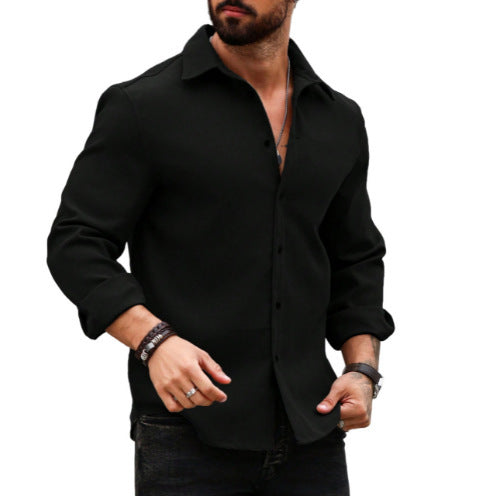 Men's Cotton And Linen Long Sleeve Shirt