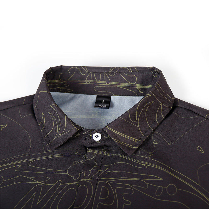 Printed Trendy Loose Short-sleeved Summer Shirt Men