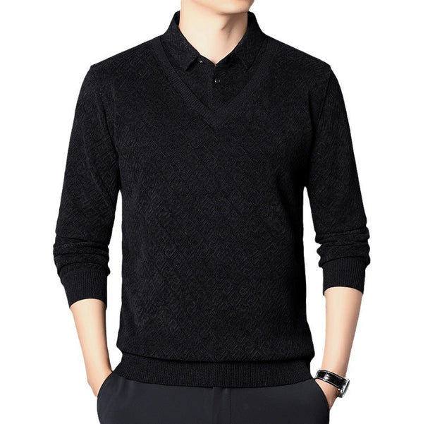 Knitted Fleece-lined Thickened Sweater