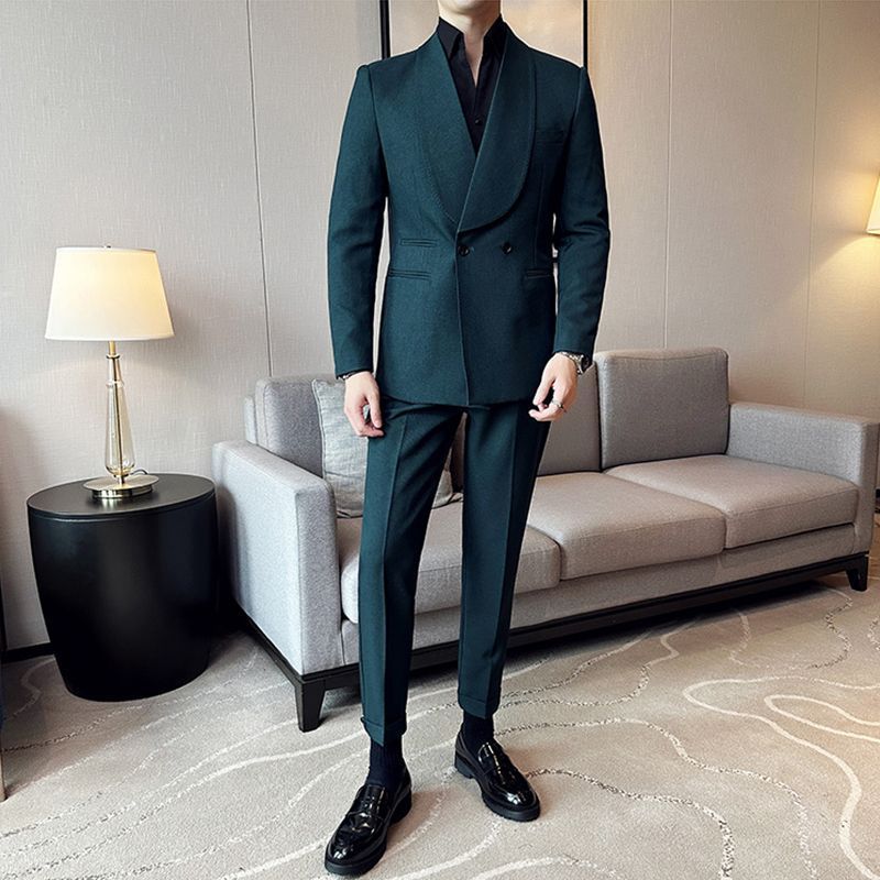 Double Breasted Men's Casual Suit