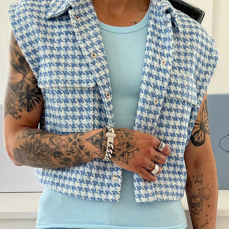 Single Breasted V-Neck Vest For Men