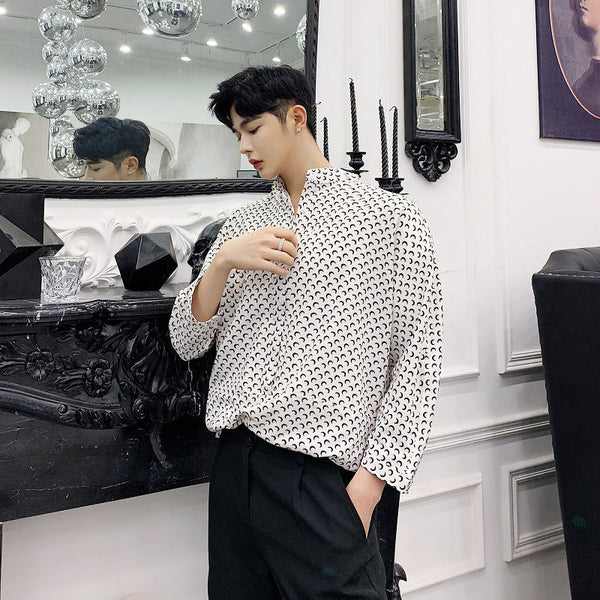 Rollover turtleneck loose sweater